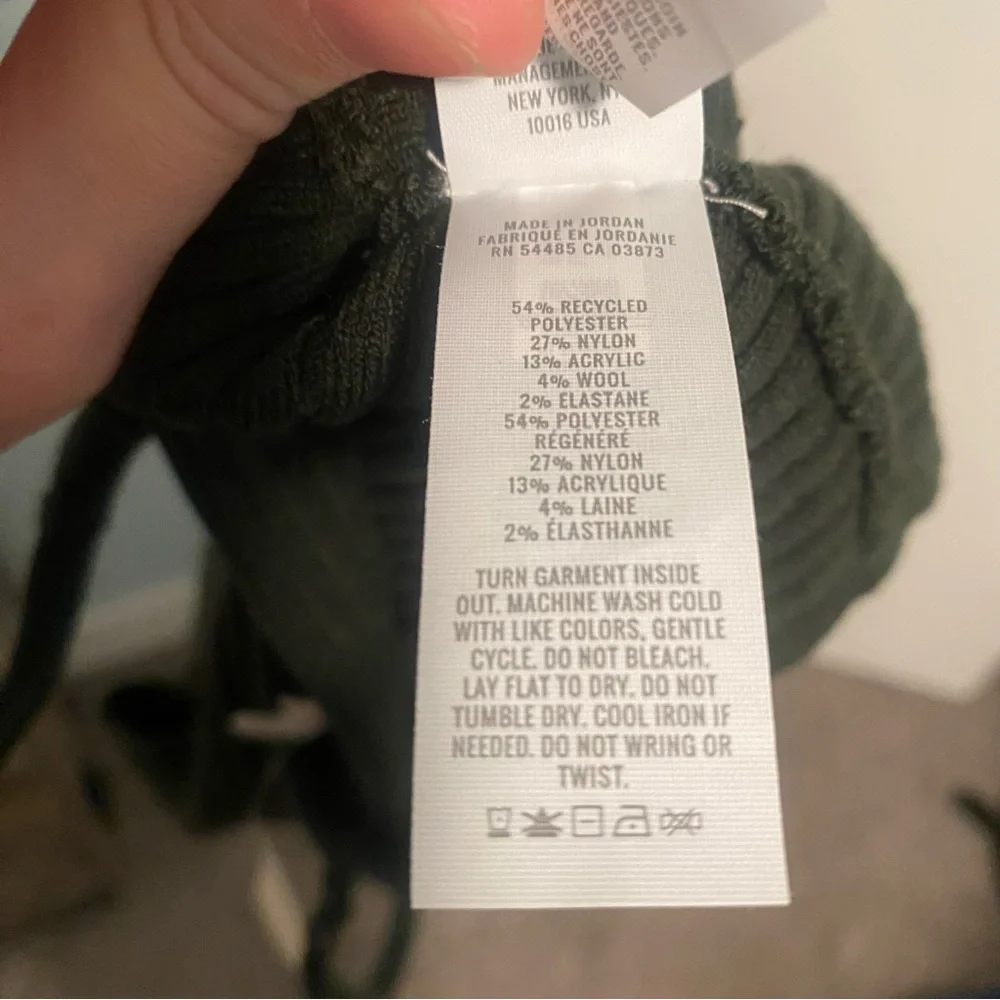 NWT Aerie Bralette Crop Top Wireless Green Stretch Ribbed Women’s Size Medium - Picture 5 of 6